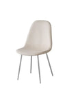 Chaise SCANDINAVE velours BEIGE pied CHROME