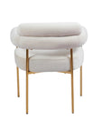 Chaise BULLE pied GOLD velours BEIGE
