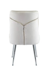 Chaise ZIP PIED CHROME velours MOKA, BEIGE, ANTHRACITE, NOIR et ROSE