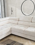 Canapé TOULOUSE angle gauche doudou boucle 275x205cm