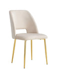 Chaise AVA GOLD velours TAUPE, GRIS ET BEIGE