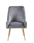 Chaise LUXURY GOLD velours BEIGE, ROSE, ANTHRACITE, GRIS