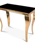 Console BAROQUE Gold plateau en verre 110x50x85 cm