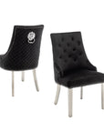 Chaise LION MATELASSEE CHROME NOIR, BEIGE, ANTHRACITE, MOKA, GRIS