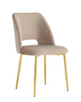 Chaise AVA GOLD velours TAUPE, GRIS ET BEIGE