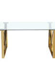 Table à manger IGREC GOLD PLATEAU TRANSPARENT 180x90x75cm