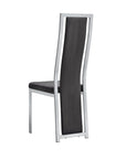Lot de chaises Dana velours contour chromé