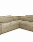 Canapé CAPRI convertible angle reversible anthracite et beige 264x255cm
