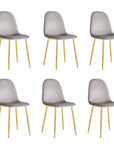 Chaise SCANDINAVE GOLD velours GRIS