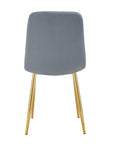 Chaise ELISA pied GOLD velours BEIGE, TAUPE, GRIS, ANTHRACITE et NOIR
