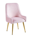 Chaise LUXURY GOLD velours BEIGE, ROSE, ANTHRACITE, GRIS