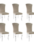 Lot de Chaises baroque LOUIS Chrome Velours