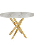 Table repas JESSICA GOLD marbre GREIGE 120x75cm