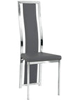 Lot de chaises Dana simili cuir contour chromé