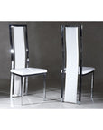 Lot de chaises Dana simili cuir contour chromé
