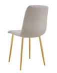 Chaise ELISA pied GOLD velours BEIGE, TAUPE, GRIS, ANTHRACITE et NOIR