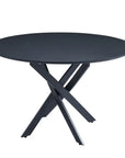 Table repas JESSICA métal NOIR BOIS NOIR 120 XXL