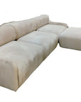 Canapé OSLO VELOURS ANTHRACITE ET BEIGE