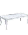 Table basse BAROQUE Chrome 120x60x45 cm