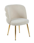 Chaise SACHA pied GOLD tissus effet LIN ECRU, MOKA, GRIS, ANTHRACITE