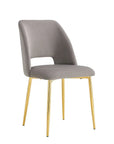 Chaise AVA GOLD velours TAUPE, GRIS ET BEIGE