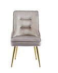 Chaise ZIP GOLD velours MOKA