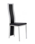 Lot de chaises Dana simili cuir contour chromé