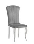 Lot de Chaises baroque LOUIS Chrome Velours