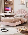 Lit enfant coquillage ECRU et ROSE 90x190cm