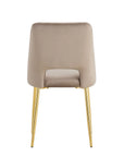 Chaise AVA GOLD velours TAUPE, GRIS ET BEIGE