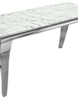 Console BAROQUE Chrome plateau en verre 110x50x85 cm