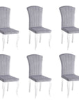 Lot de Chaises baroque LOUIS Chrome Velours