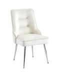 Chaise ZIP PIED CHROME velours MOKA, BEIGE, ANTHRACITE, NOIR et ROSE