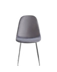 Chaise SCANDINAVE CHROME velours ANTHRACITE