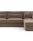 Canapé le BRISTOLA angle droit velours MOKA 315x230cm