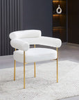 Chaise BULLE pied gold doudou BLANC