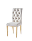 Chaise NEW NEVADA pied GOLD assise ANTHRACITE, MOKA et ECRU