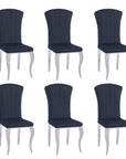 Lot de Chaises baroque LOUIS Chrome Velours