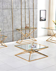 Console PYRAMID en verre Transparent 120x40x78 cm