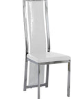 Lot de chaises Dana simili cuir contour chromé