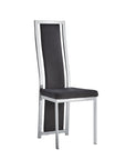 Lot de chaises Dana velours contour chromé