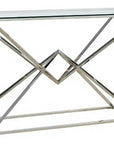Console PYRAMID en verre Transparent 120x40x78 cm