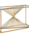 Console luxury BRITTANY en Verre Transparent 120x40x78 cm