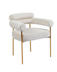 Chaise BULLE pied GOLD velours BEIGE