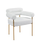 Chaise BULLE pied gold doudou BLANC