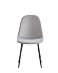 Chaise SCANDINAVE pied NOIR velours GRIS