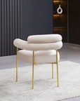 Chaise BULLE pied GOLD velours BEIGE