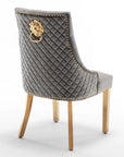 Chaise LION MATELASSEE pied GOLD NOIR, ANTHRACITE, BEIGE