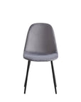 Chaise SCANDINAVE pied NOIR velours ANTHRACITE