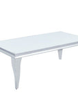 Table basse BAROQUE Chrome 120x60x45 cm